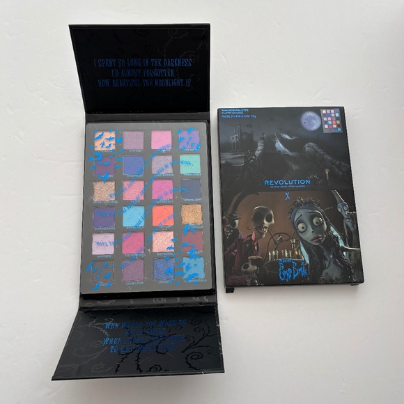 Revolution X Tim Burton's Corpse Bride Shadow Palette 24 Shades Eye Makeup NEW - Picture 1 of 8